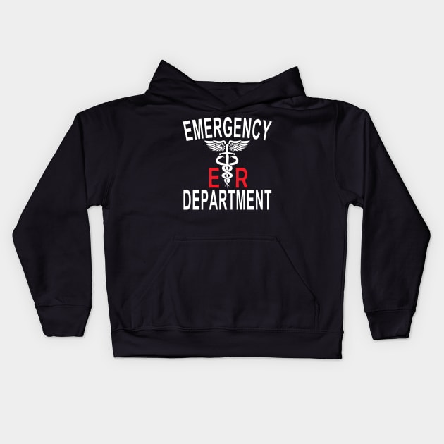 Emergency Department Emergency Room Er Nurse Healthcare Kids Hoodie by Flow-designs